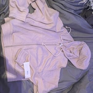 Yogalicious Women's Cream Waffle Knit jacket!!